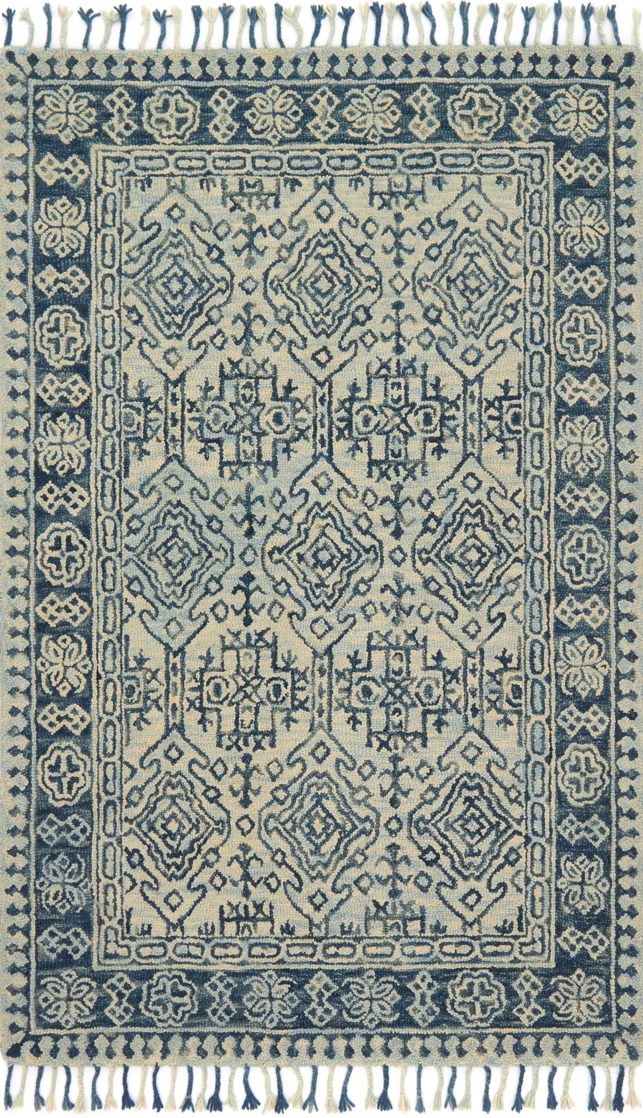 Zharah ZR-09 Mist / Blue Area Rug by Loloi