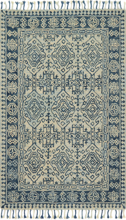 A hooked 100% wool area rug with soft misty and calming blue tones, the Zharah ZR-09 Mist / Blue Area Rug adds character to any room