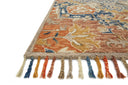 Rich in warm rust and calming blue hues, the Zharah ZR-10 Rust / Blue Area Rug is a hooked 100% wool area rug built for style and comfort