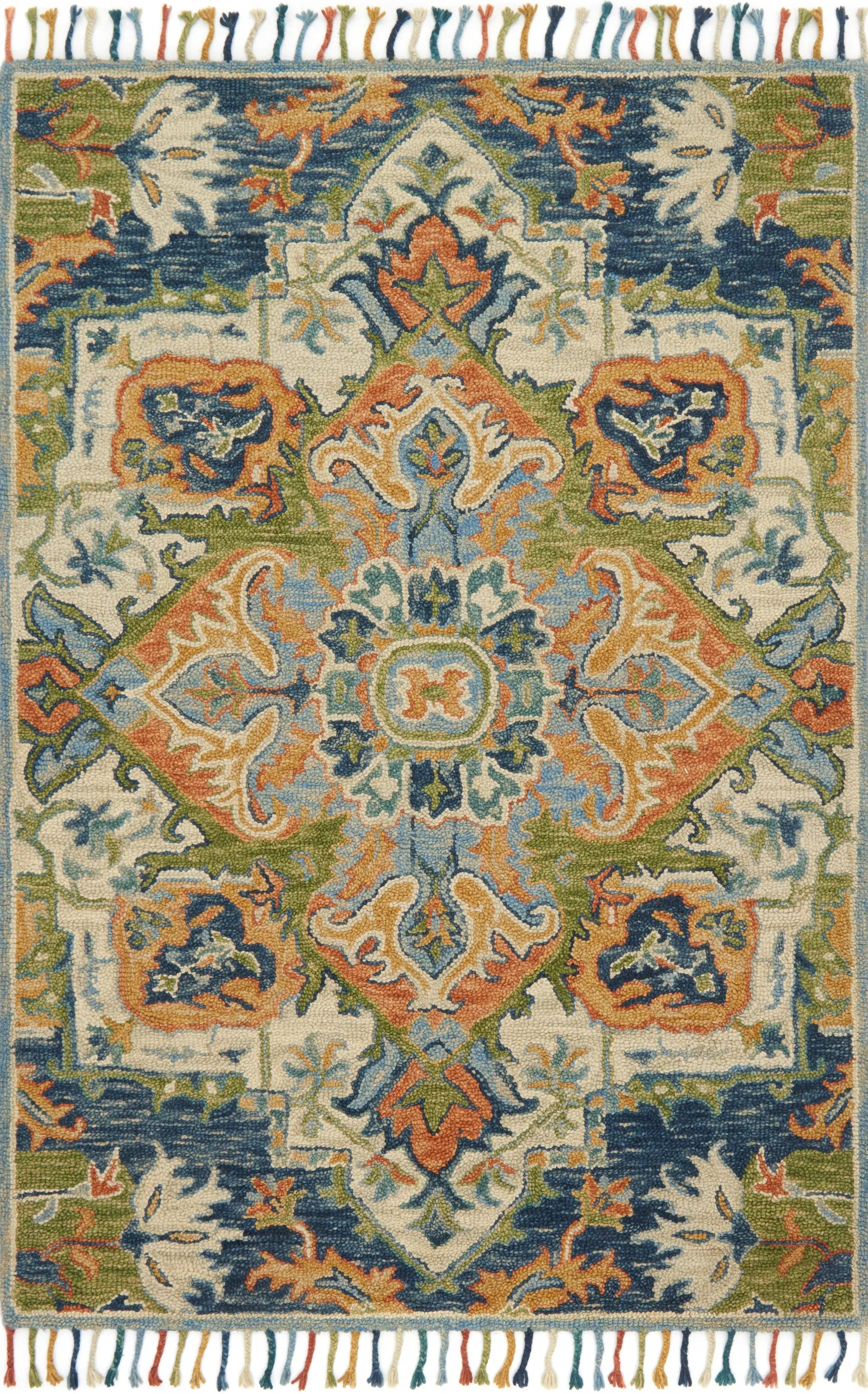 Zharah ZR-11 Blue / Multi Area Rug by Loloi