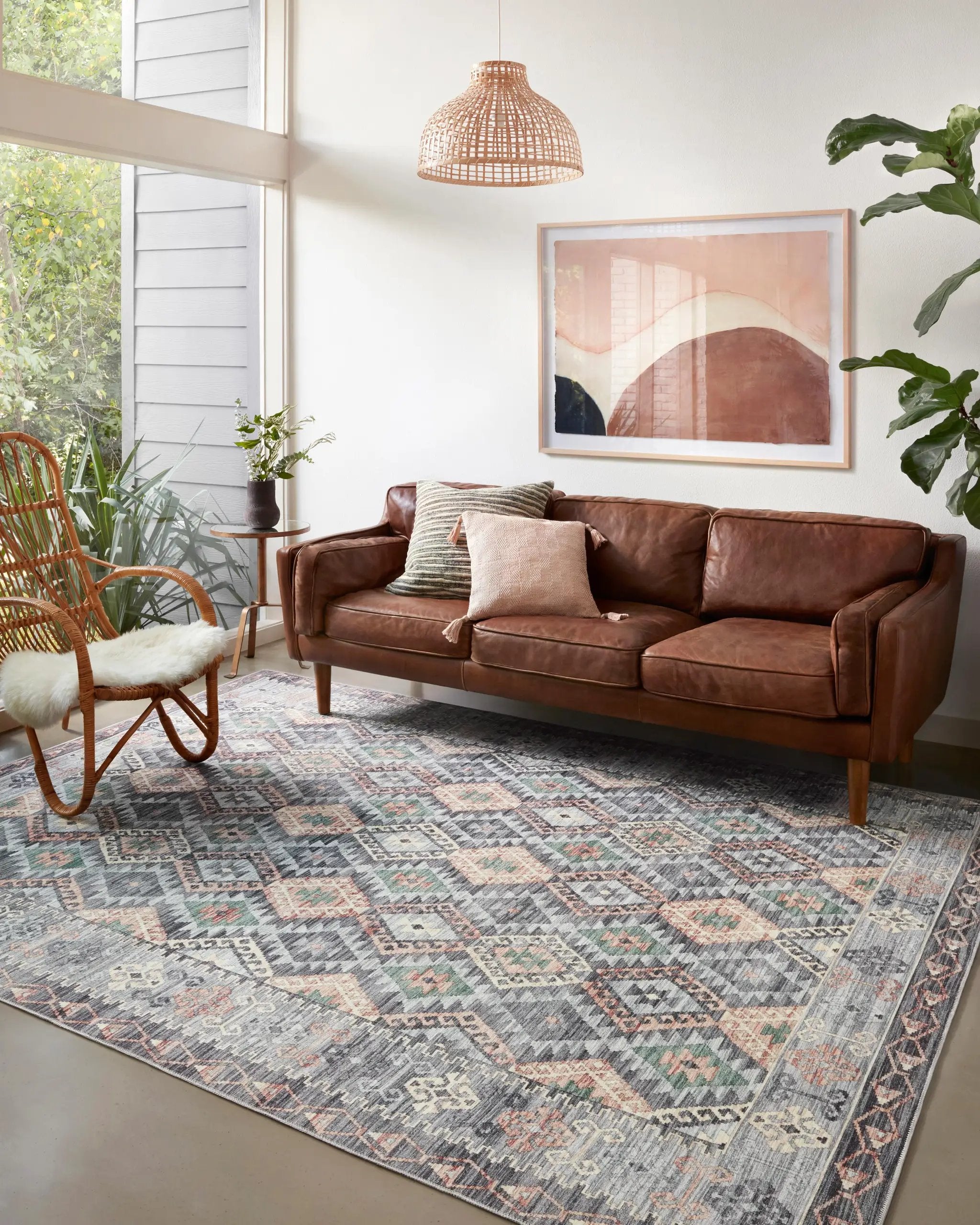 Zion ZIO-01 Grey / Multi Area Rug by Loloi