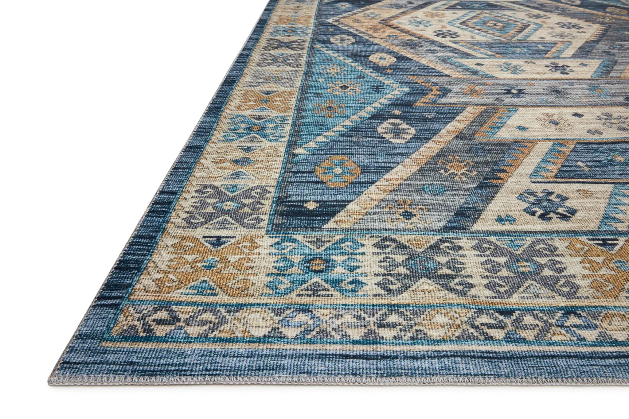 Zion ZIO-02 Ocean / Gold Area Rug by Loloi