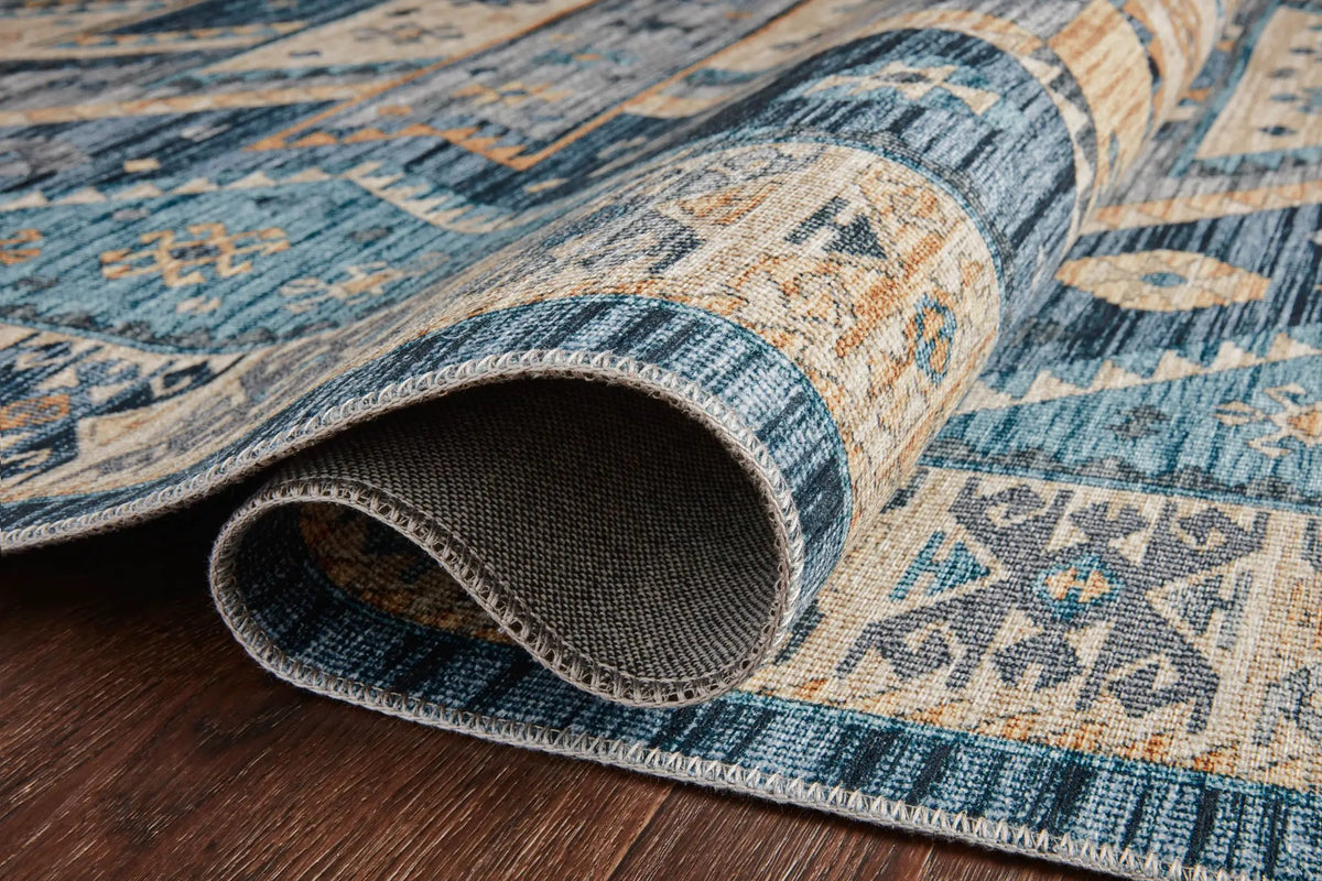 Zion ZIO-02 Ocean / Gold Area Rug by Loloi