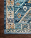 A power-loomed 100% polyester area rug in serene ocean and radiant gold hues, the Zion ZIO-02 Ocean / Gold Area Rug is a standout in any décor