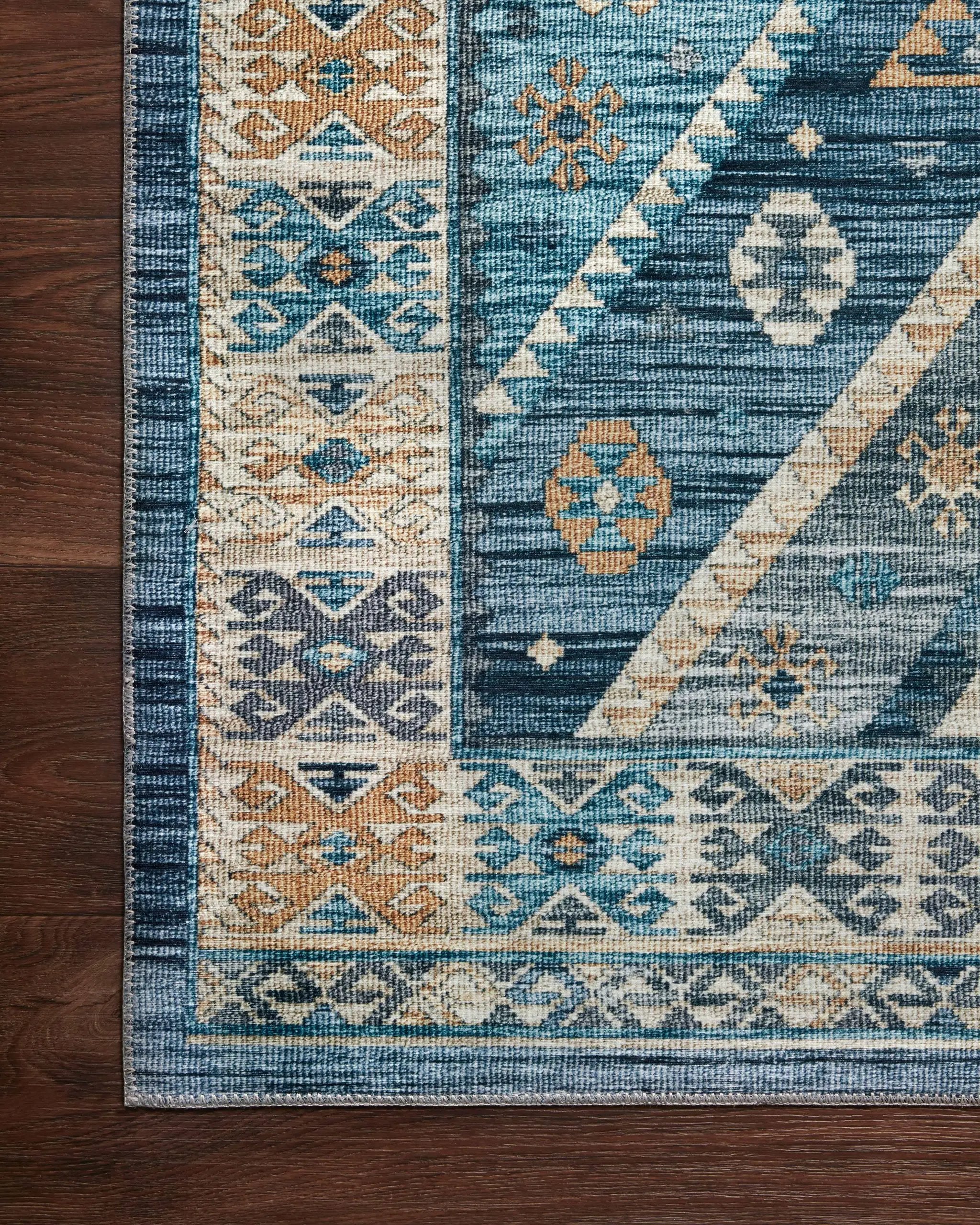 Zion ZIO-02 Ocean / Gold Area Rug by Loloi
