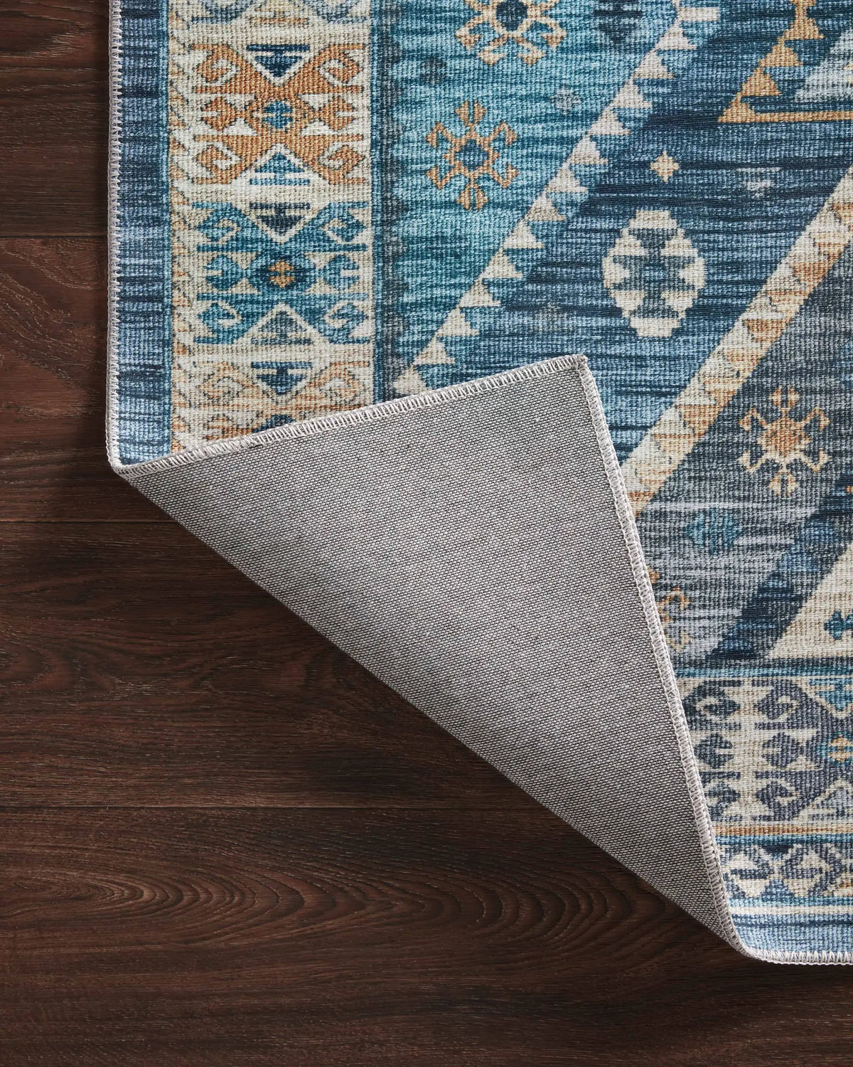 Zion ZIO-02 Ocean / Gold Area Rug by Loloi