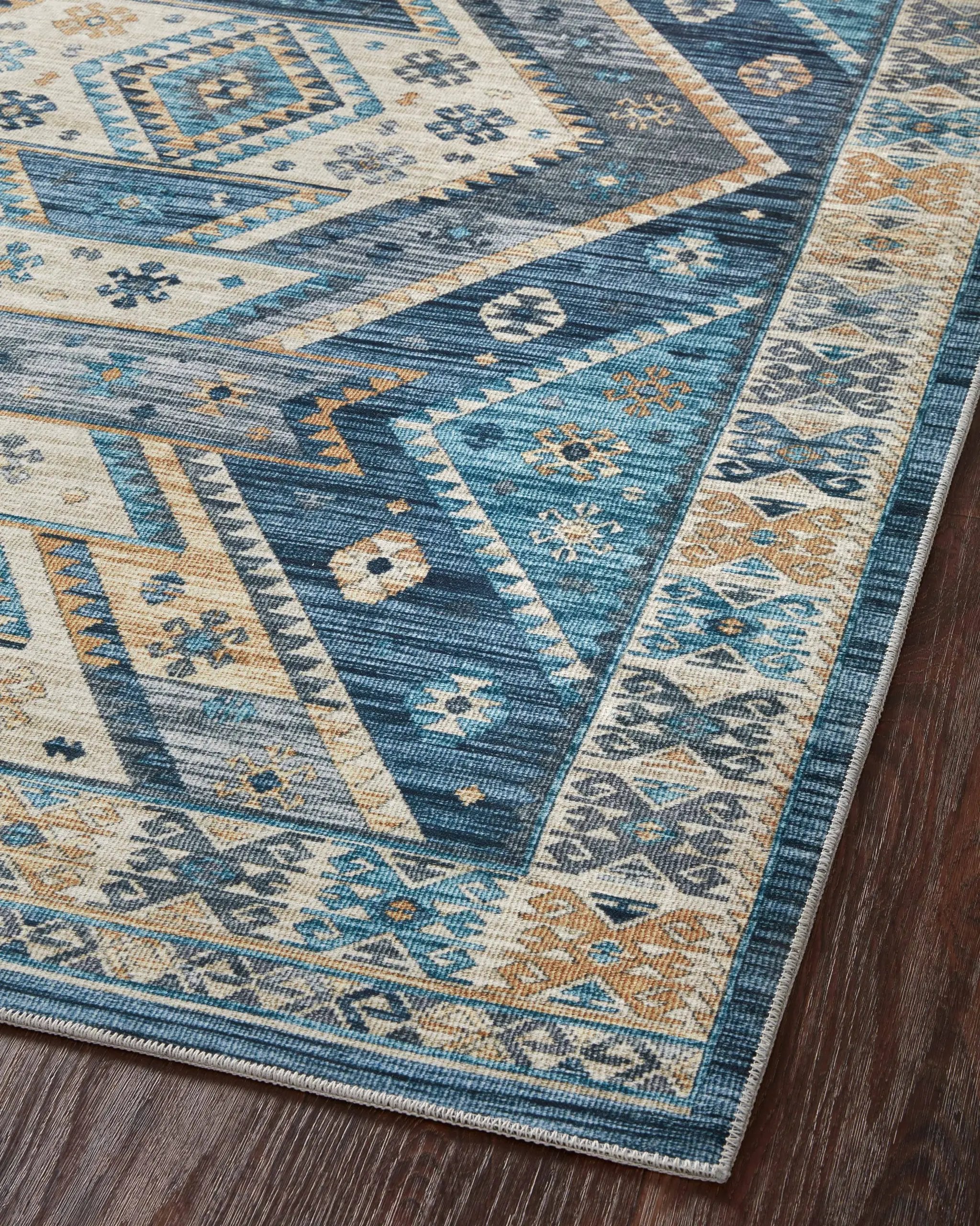 Zion ZIO-02 Ocean / Gold Area Rug by Loloi