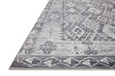 The Zion ZIO-03 Charcoal / Slate Area Rug highlights deep charcoal and cool slate tones in a beautifully made power-loomed 100% polyester area rug
