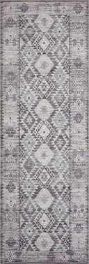 The Zion ZIO-03 Charcoal / Slate Area Rug highlights deep charcoal and cool slate tones in a beautifully made power-loomed 100% polyester area rug