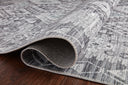 The Zion ZIO-03 Charcoal / Slate Area Rug highlights deep charcoal and cool slate tones in a beautifully made power-loomed 100% polyester area rug