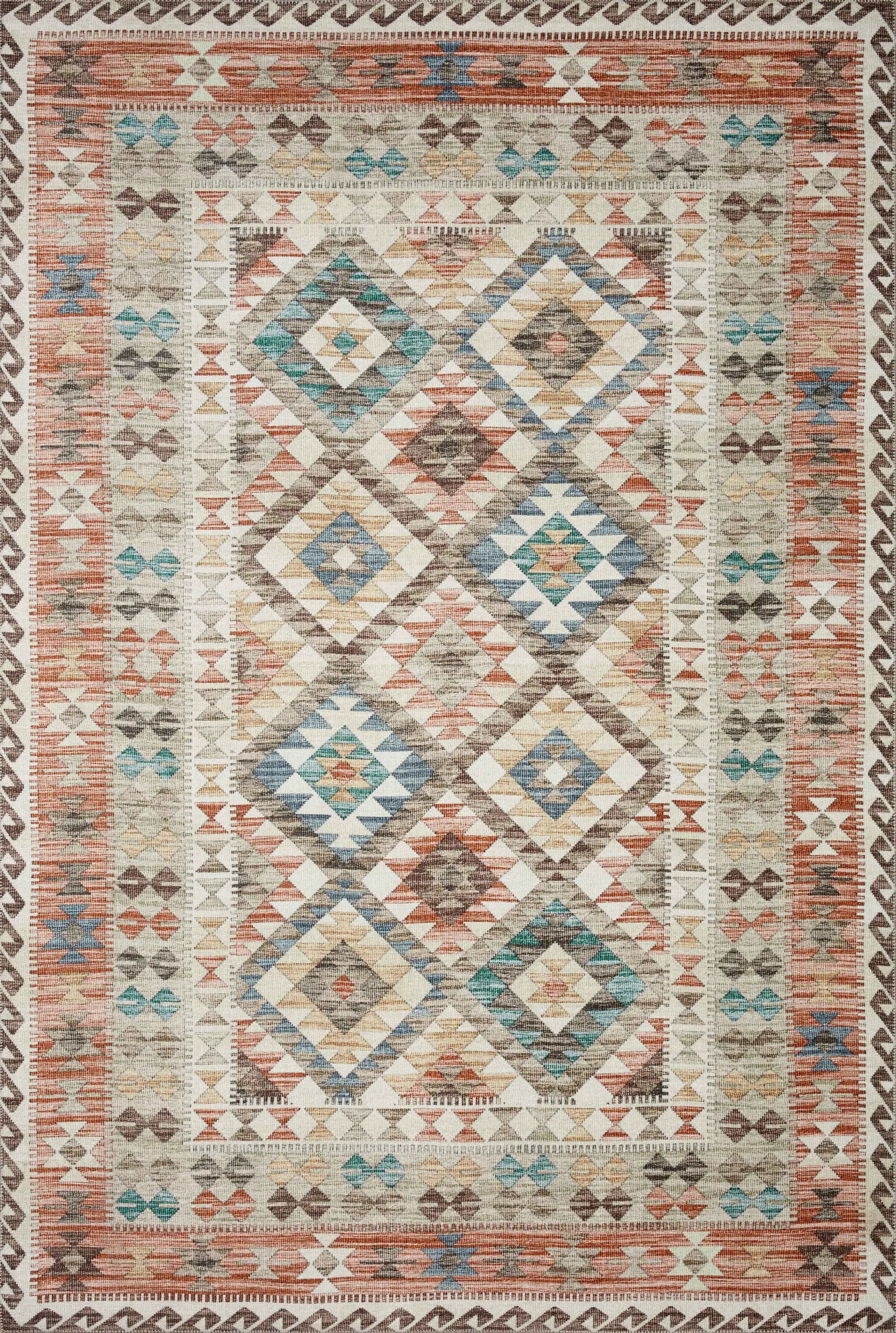 Zion ZIO-04 Ivory / Multi Area Rug by Loloi