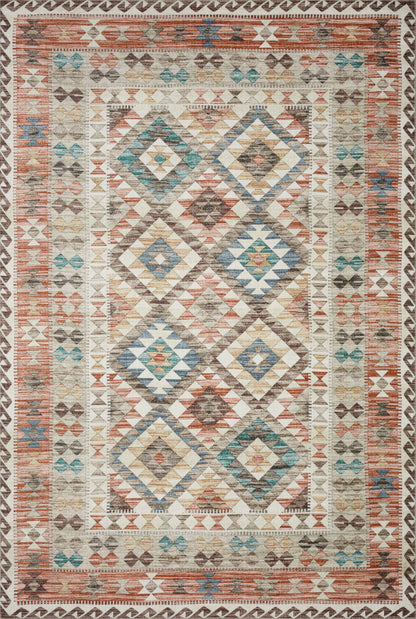 Dressed in refined ivory and vibrant multi-toned hues, the Zion ZIO-04 Ivory / Multi Area Rug is a power-loomed 100% polyester area rug that completes any room