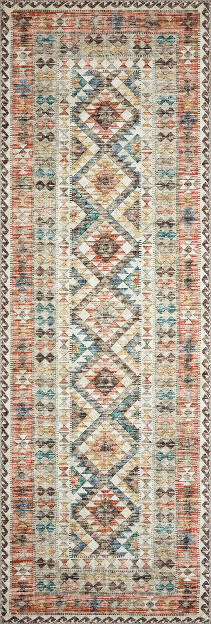 Dressed in refined ivory and vibrant multi-toned hues, the Zion ZIO-04 Ivory / Multi Area Rug is a power-loomed 100% polyester area rug that completes any room