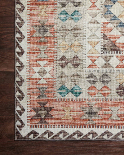 Dressed in refined ivory and vibrant multi-toned hues, the Zion ZIO-04 Ivory / Multi Area Rug is a power-loomed 100% polyester area rug that completes any room