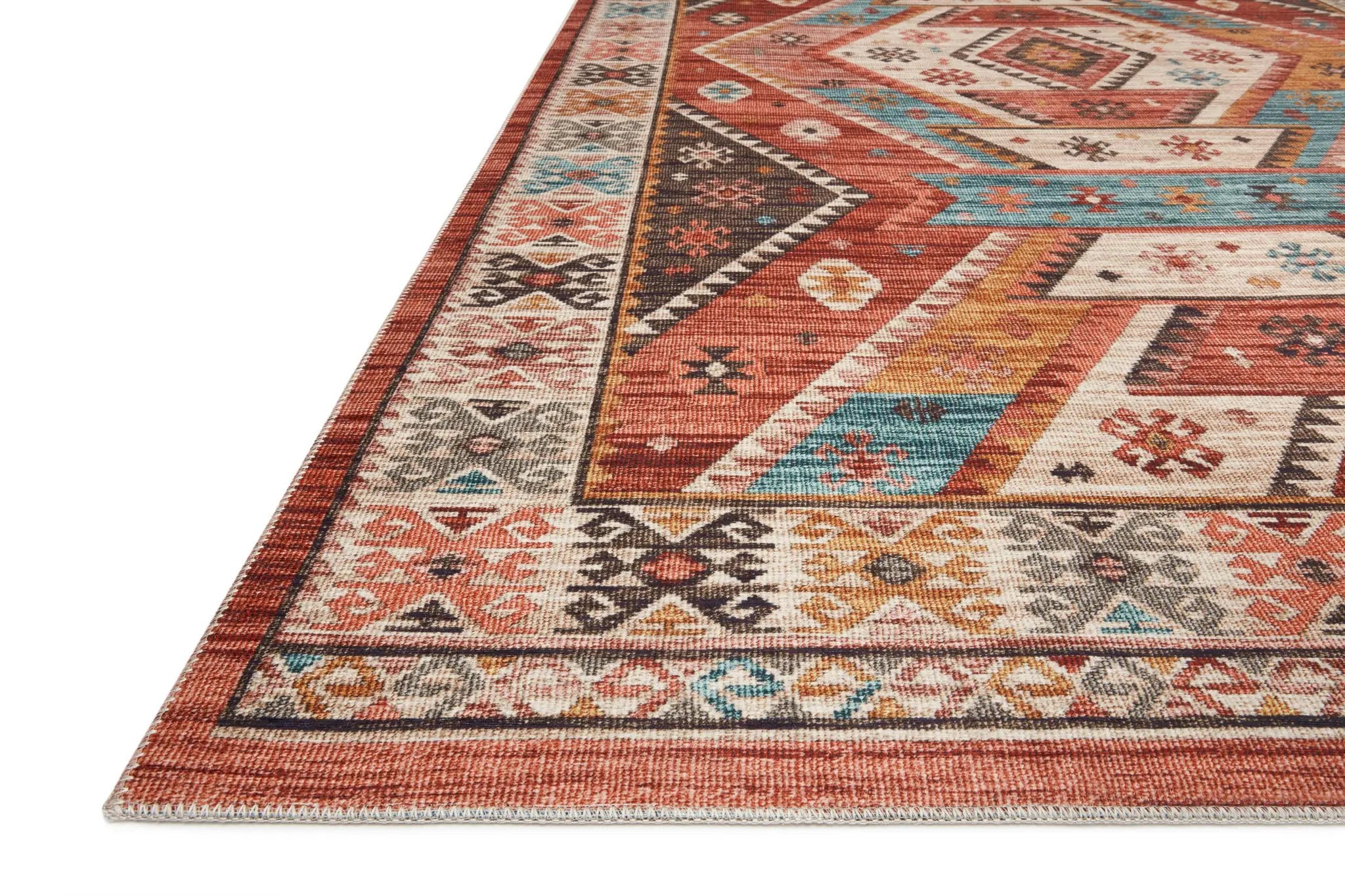 Zion ZIO-05 Red / Multi Area Rug by Loloi