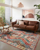 The Zion ZIO-05 Red / Multi Area Rug transforms any space with bold red and vibrant multi-toned tones in a power-loomed 100% polyester area rug