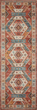 The Zion ZIO-05 Red / Multi Area Rug transforms any space with bold red and vibrant multi-toned tones in a power-loomed 100% polyester area rug