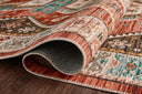 The Zion ZIO-05 Red / Multi Area Rug transforms any space with bold red and vibrant multi-toned tones in a power-loomed 100% polyester area rug