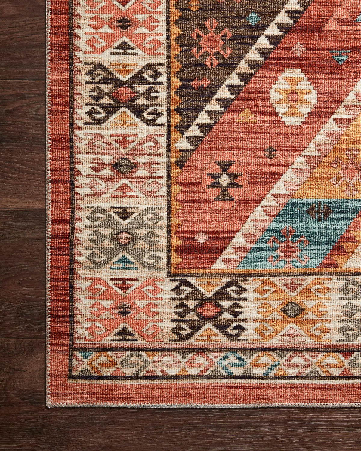 Zion ZIO-05 Red / Multi Area Rug by Loloi