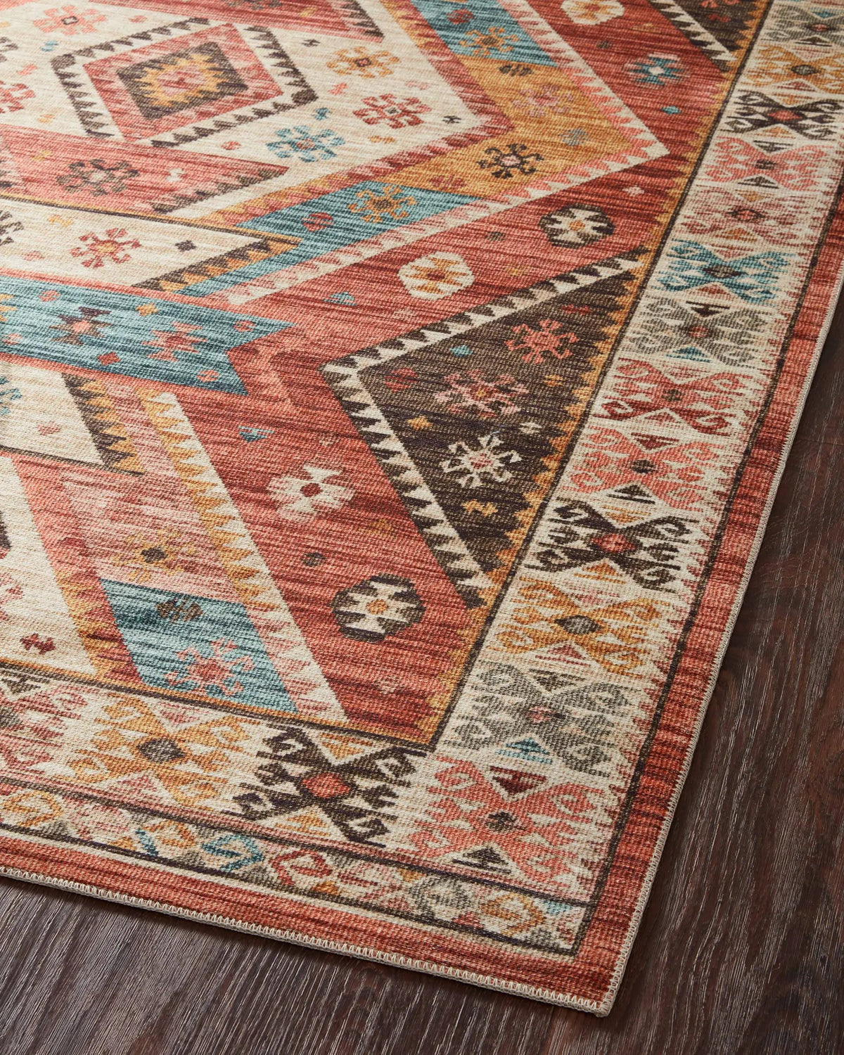 Zion ZIO-05 Red / Multi Area Rug by Loloi
