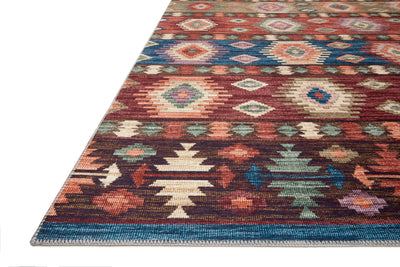 A power-loomed 100% polyester area rug in lively fiesta and vibrant multi-toned tones, the Zion ZIO-06 Fiesta / Multi Area Rug grounds your room beautifully