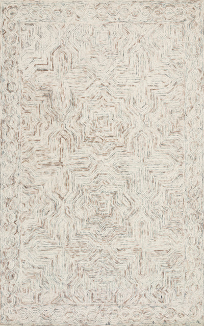 The Ziva ZV-01 Neutral Area Rug is a hand-tufted 100% wool area rug that radiates neutral charm and contemporary and linear elegance