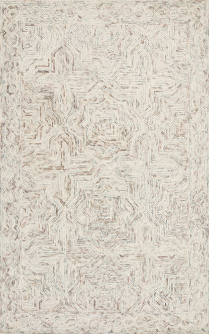 The Ziva ZV-01 Neutral Area Rug is a hand-tufted 100% wool area rug that radiates neutral charm and contemporary and linear elegance