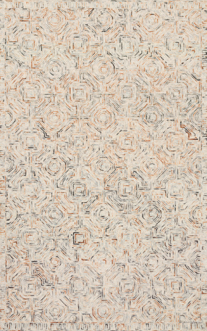 Layered in vibrant multi-toned hues with contemporary and linear patterns, the Ziva ZV-02 Multi Area Rug is a hand-tufted 100% wool area rug perfect for any setting