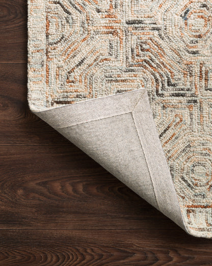 Layered in vibrant multi-toned hues with contemporary and linear patterns, the Ziva ZV-02 Multi Area Rug is a hand-tufted 100% wool area rug perfect for any setting