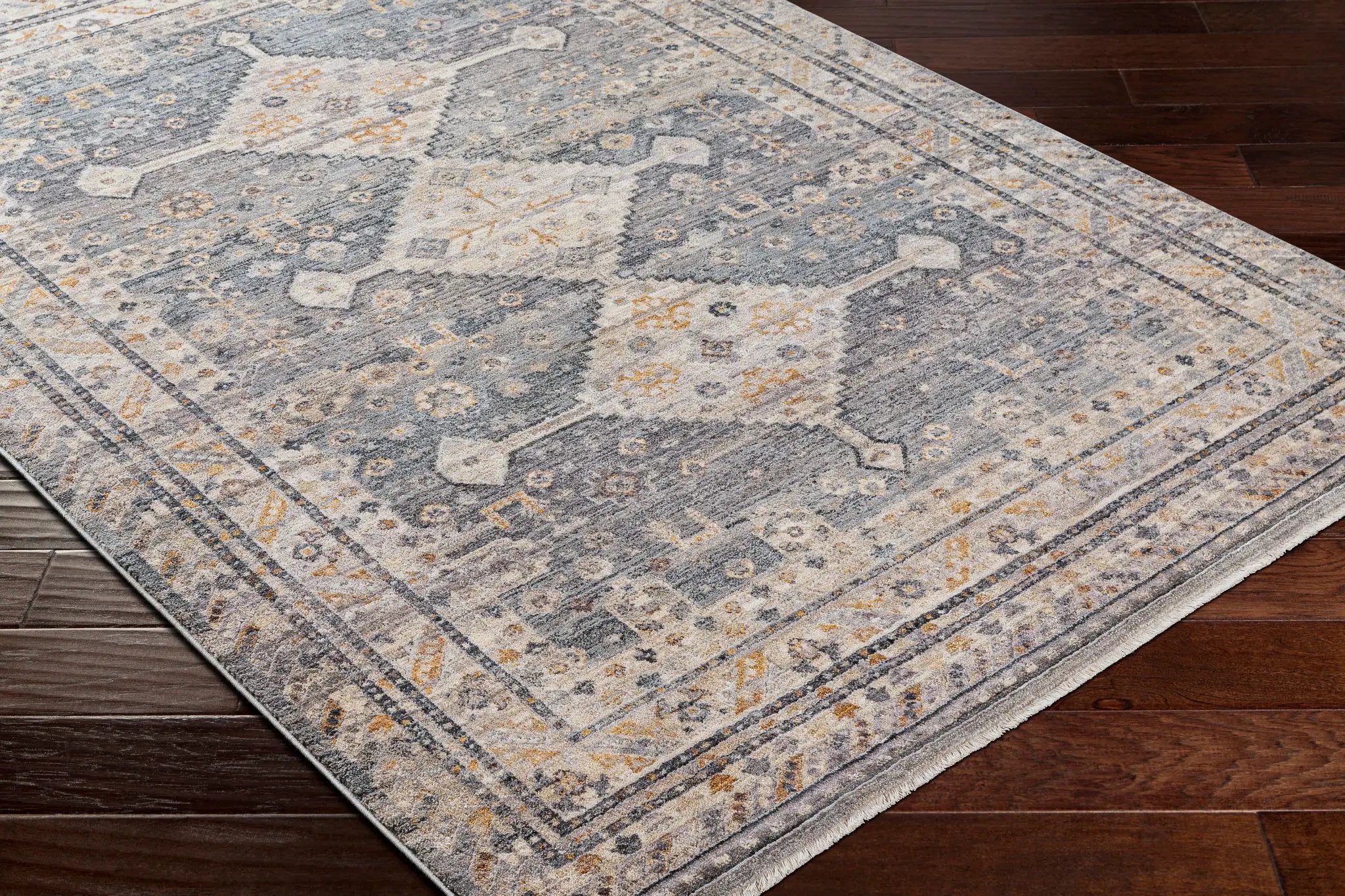 Aida AAD-2305 Medium-Gray Area Rug by LIVABLISS