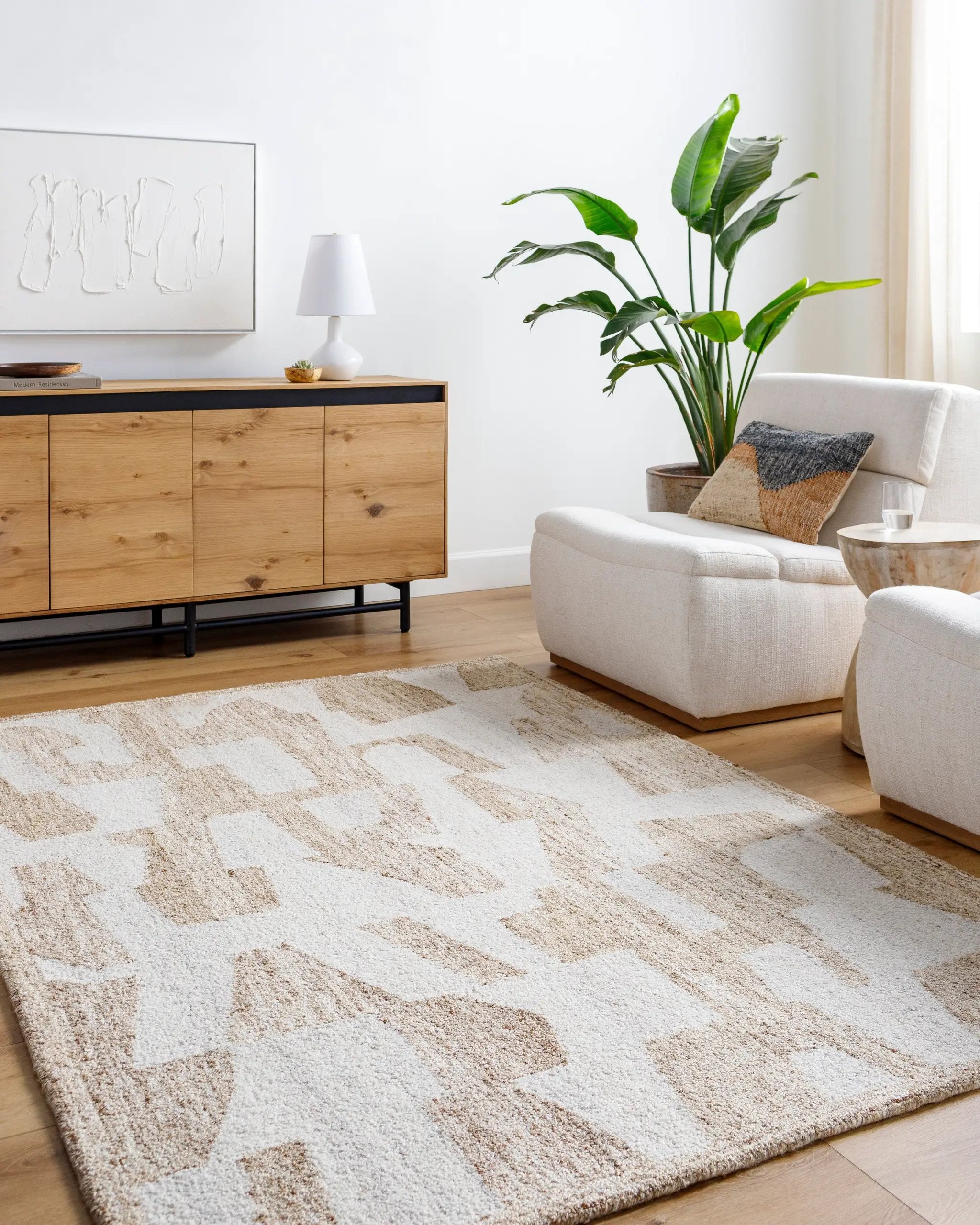 Andes AED-2302 Beige Area Rug by LIVABLISS