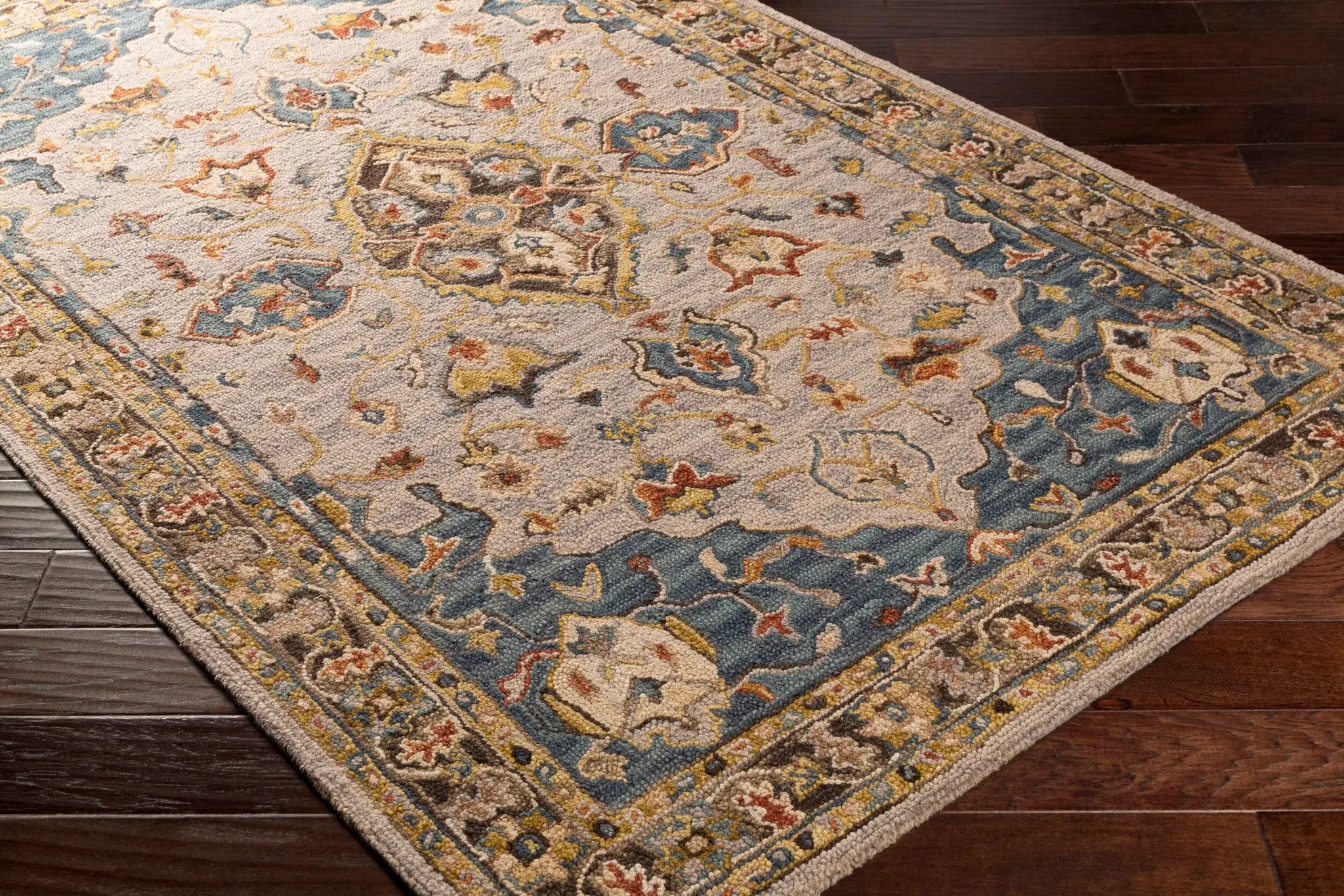 Artemis AES-2301 Deep-Teal Area Rug by LIVABLISS