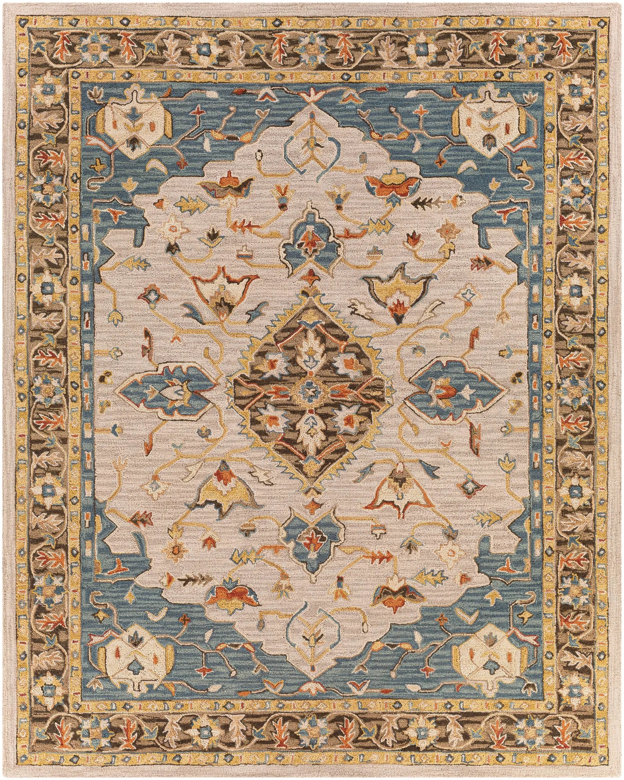 Artemis AES-2301 Deep-Teal Area Rug by LIVABLISS