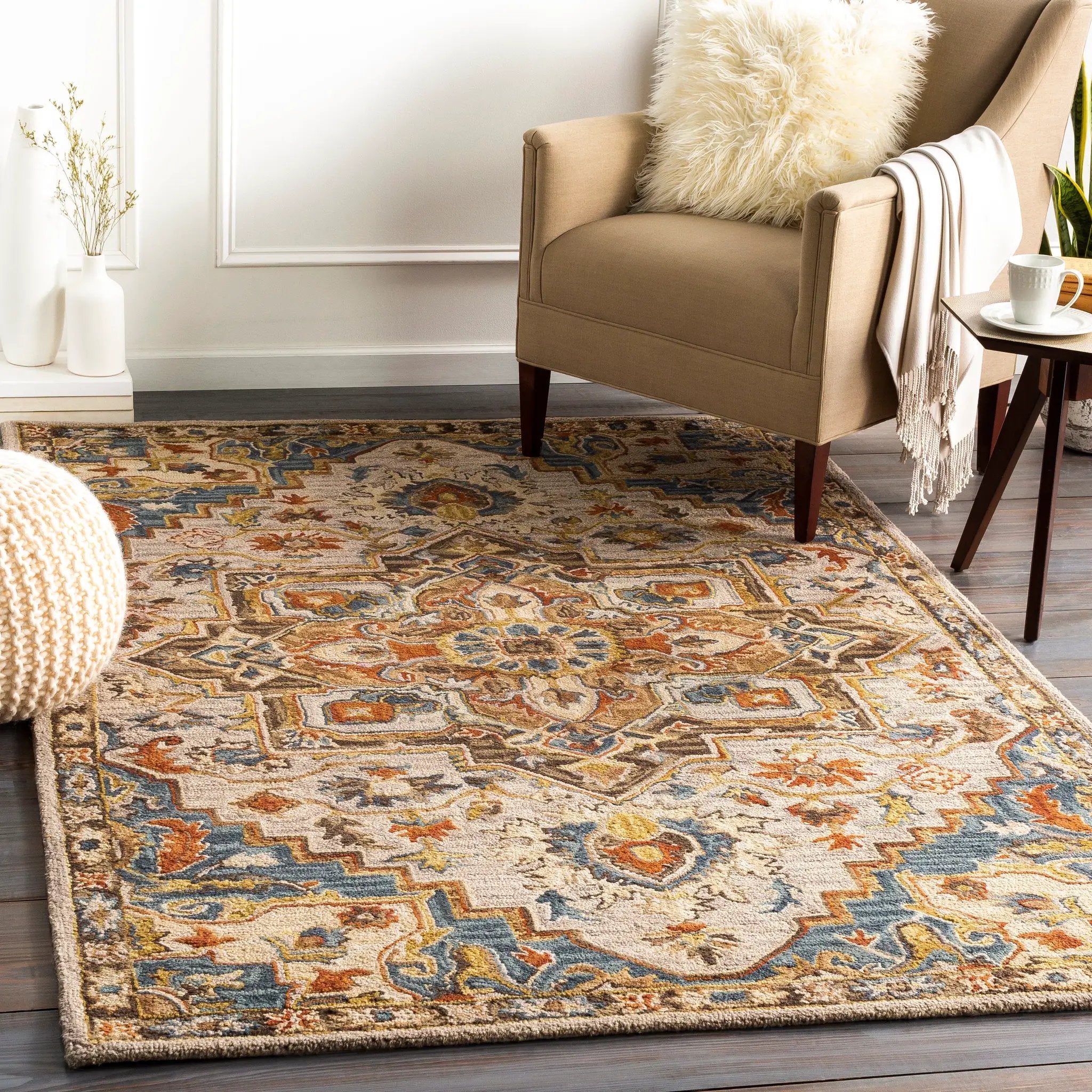 Artemis AES-2311 Rust Area Rug by LIVABLISS