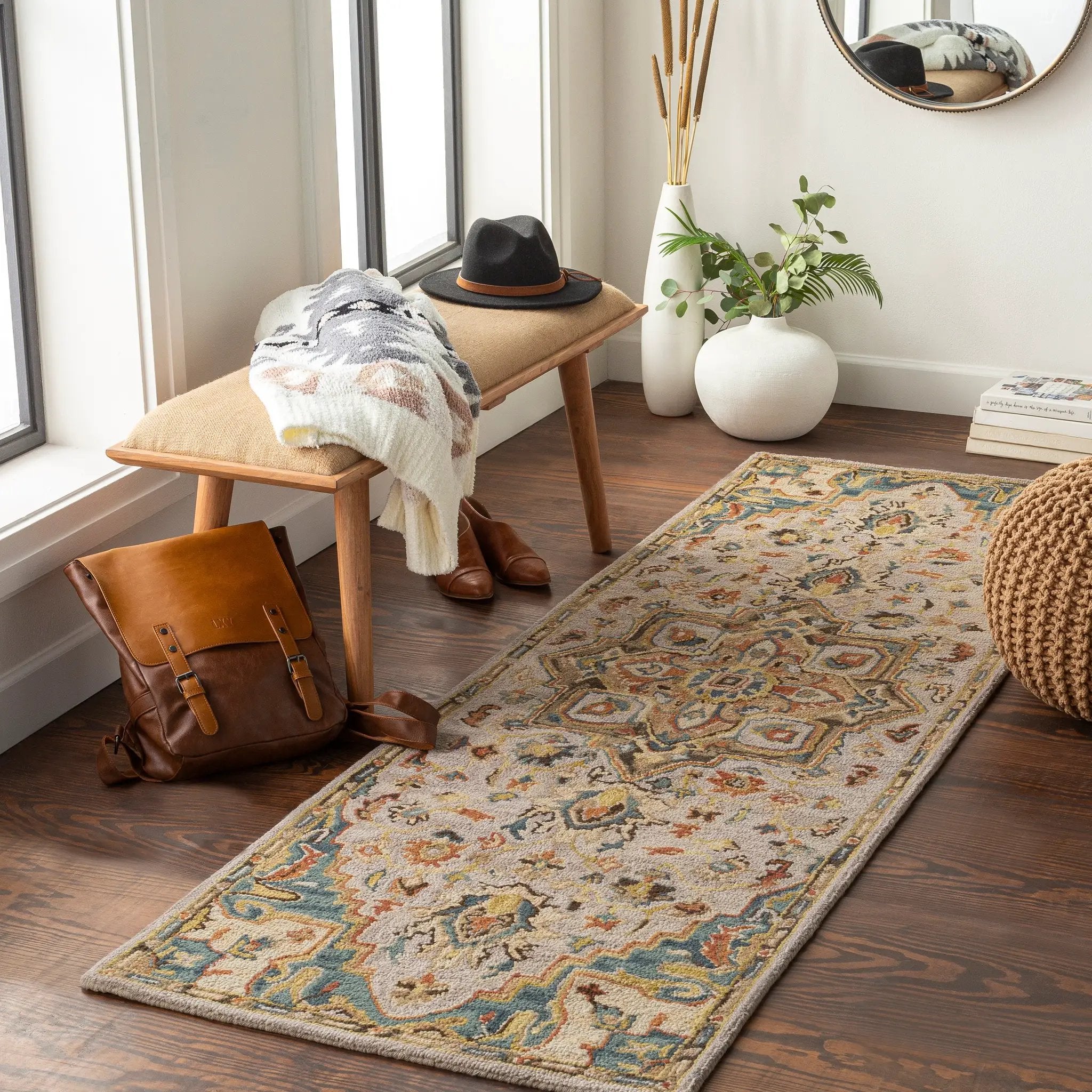 Artemis AES-2311 Rust Area Rug by LIVABLISS
