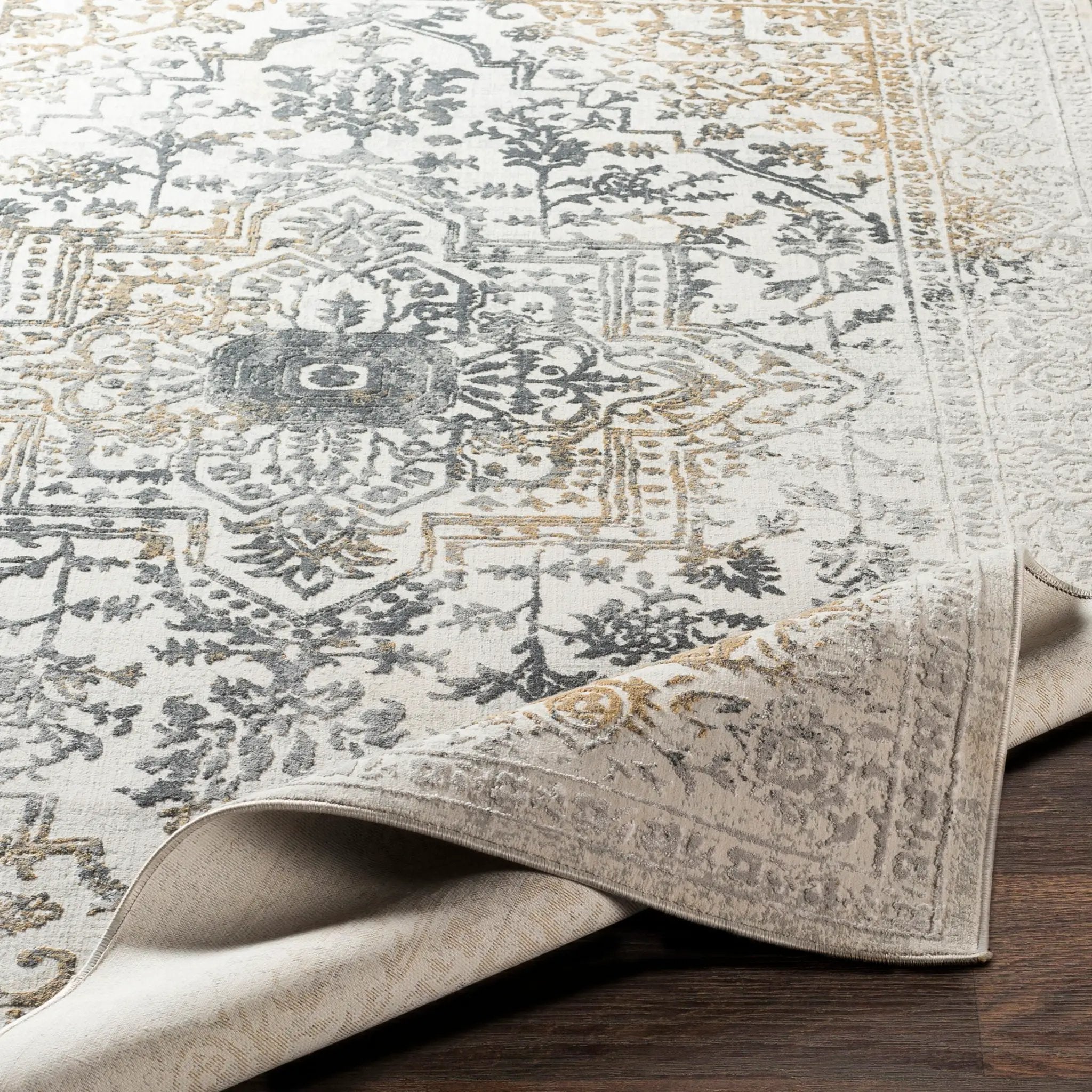 Aisha AIS-2308 Charcoal Area Rug by LIVABLISS