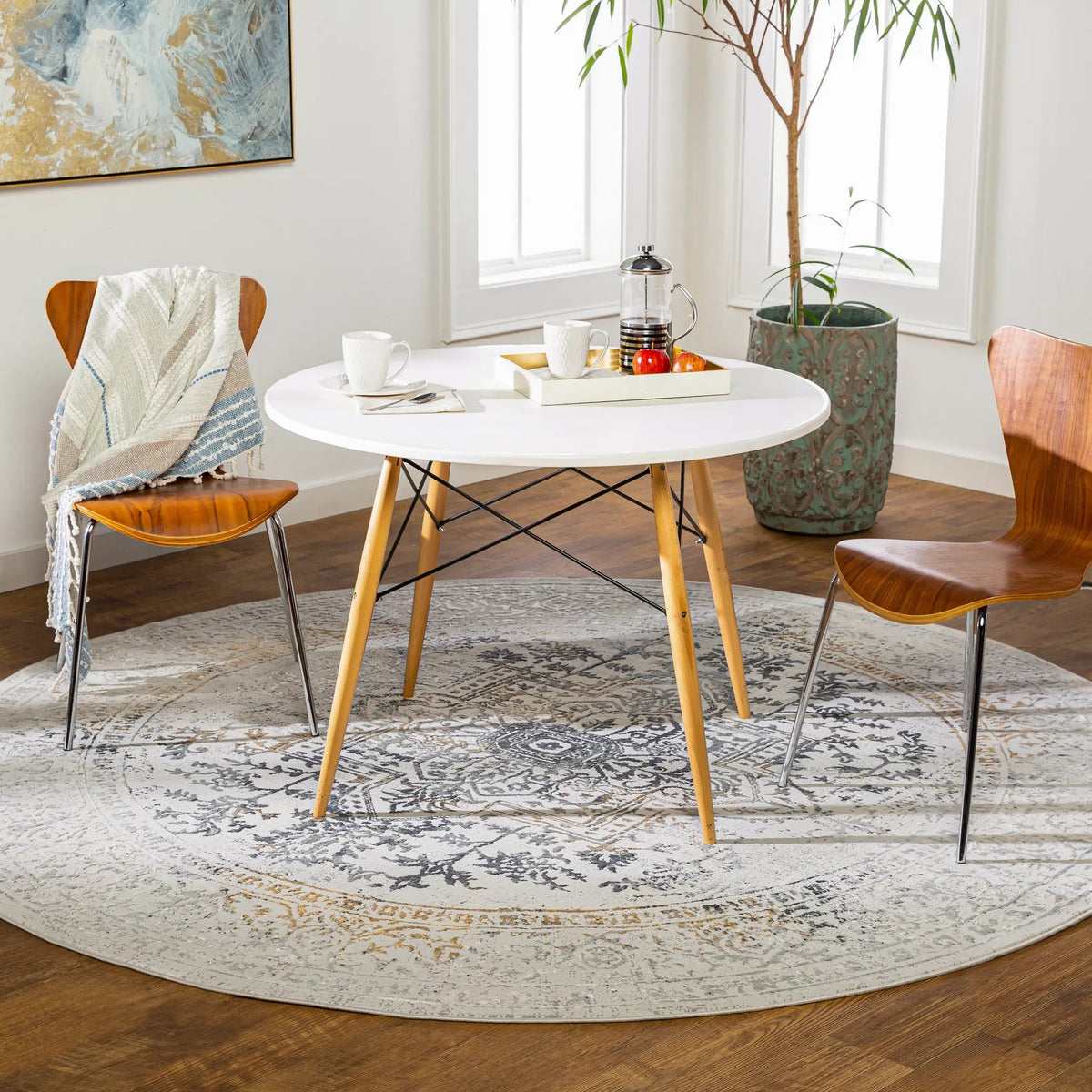 Aisha AIS-2308 Charcoal Area Rug by LIVABLISS