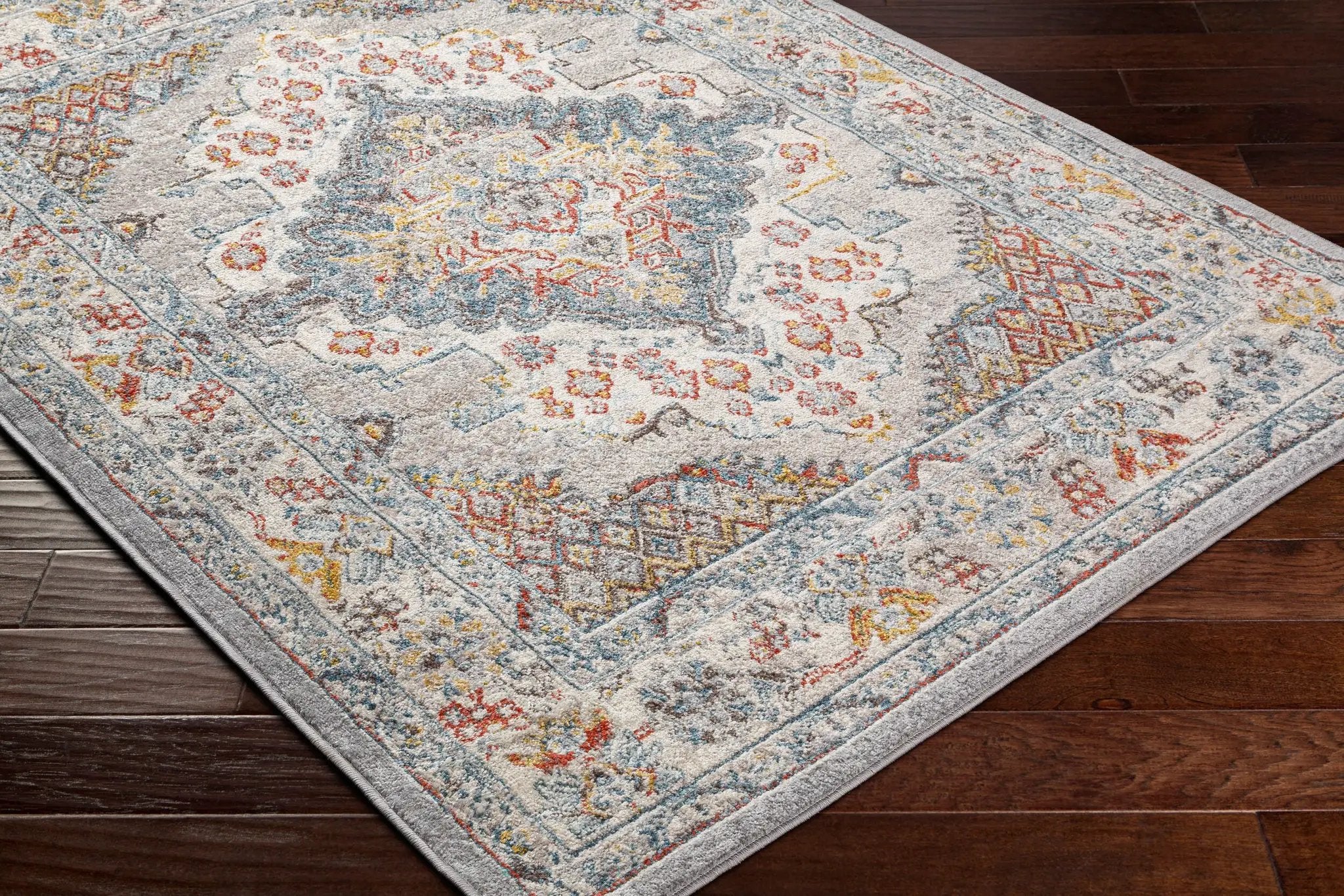 Ankara AKR-2300 Gray Area Rug by LIVABLISS
