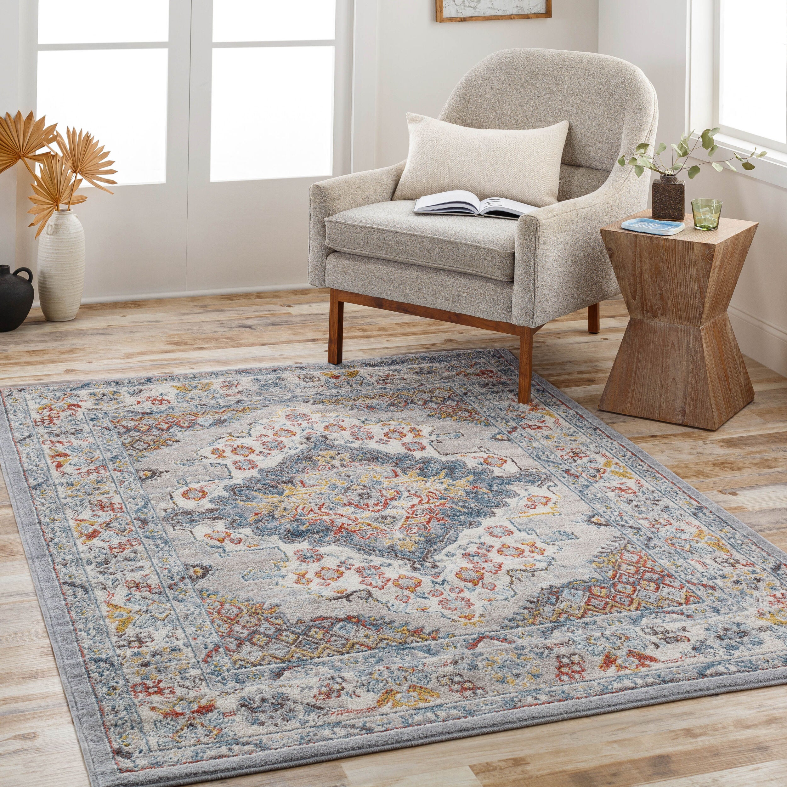 Ankara AKR-2300 Gray Area Rug