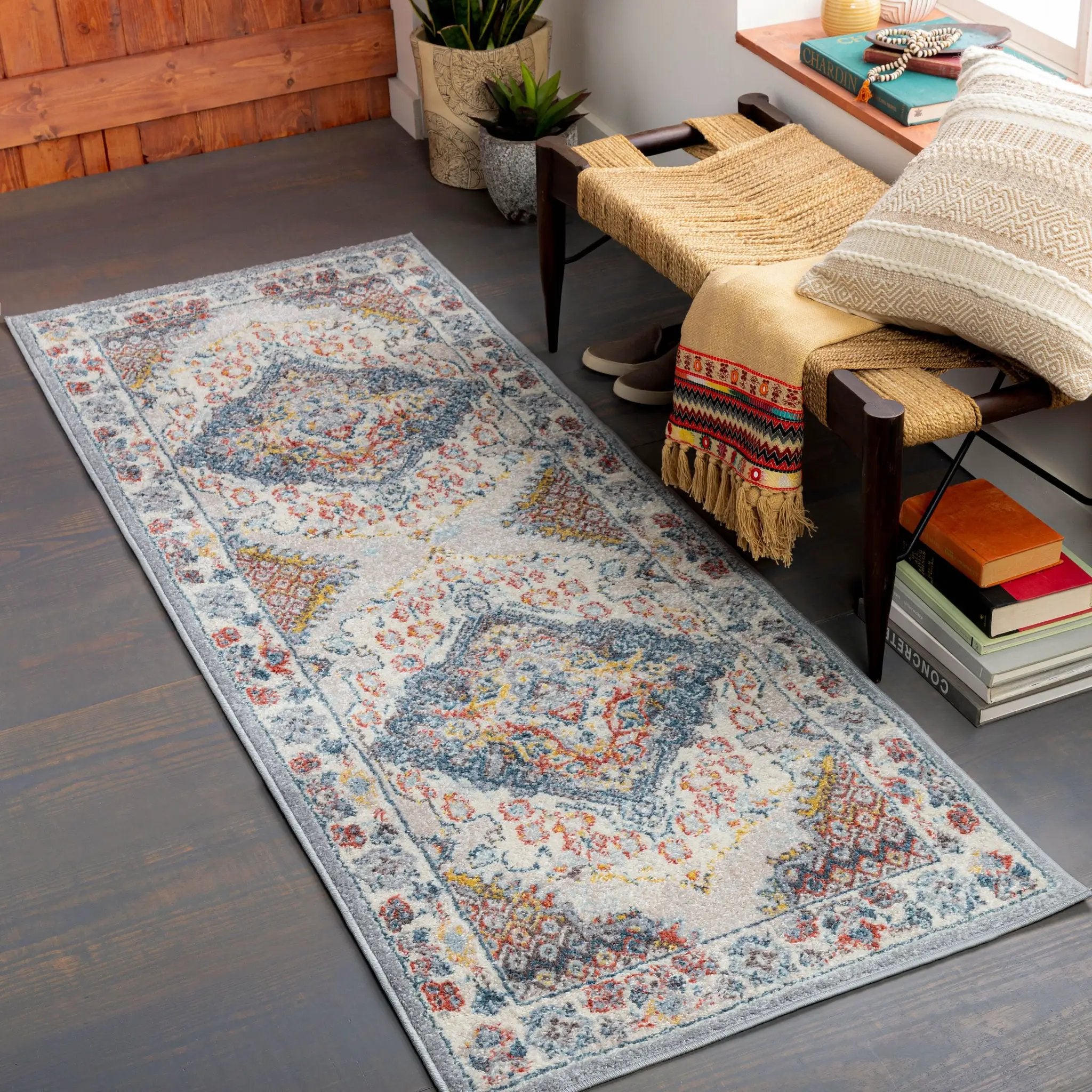 Ankara AKR-2300 Gray Area Rug by LIVABLISS