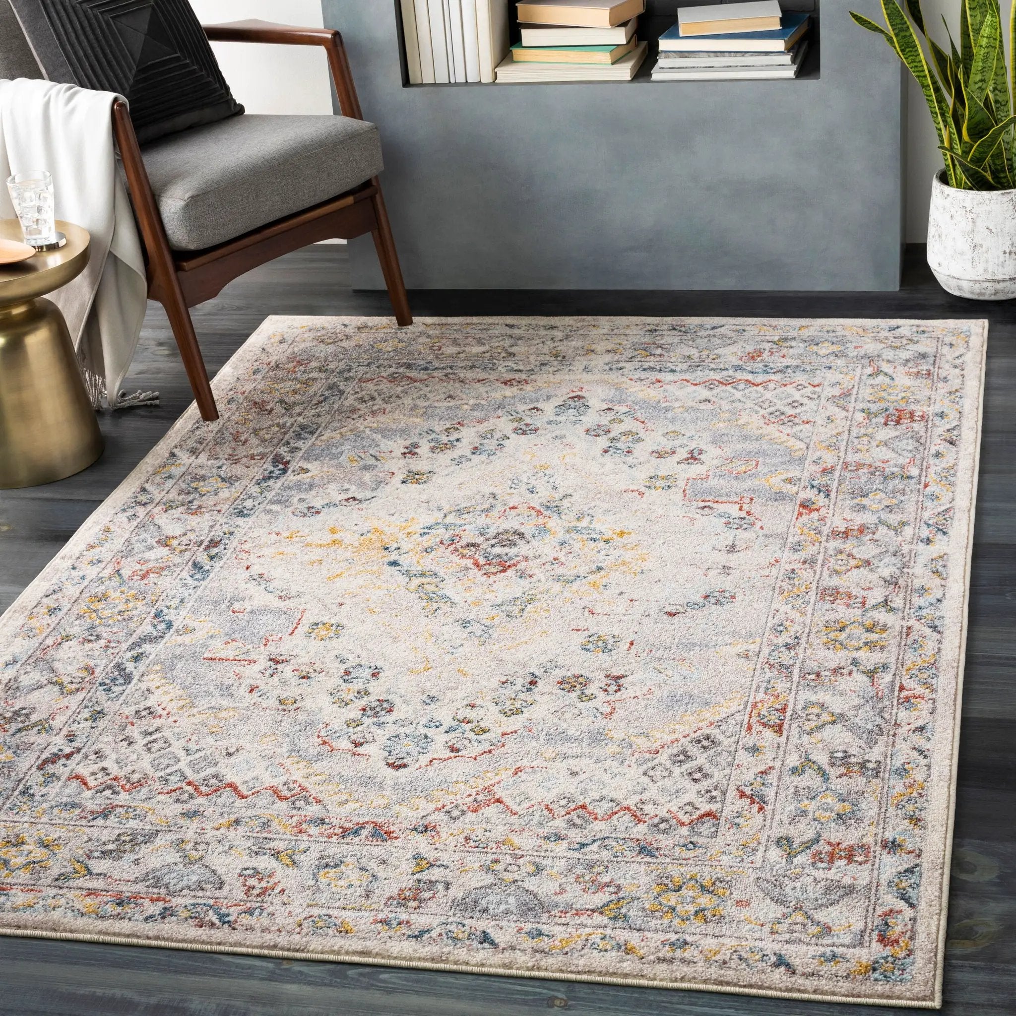 Ankara AKR-2301 Taupe Area Rug by LIVABLISS