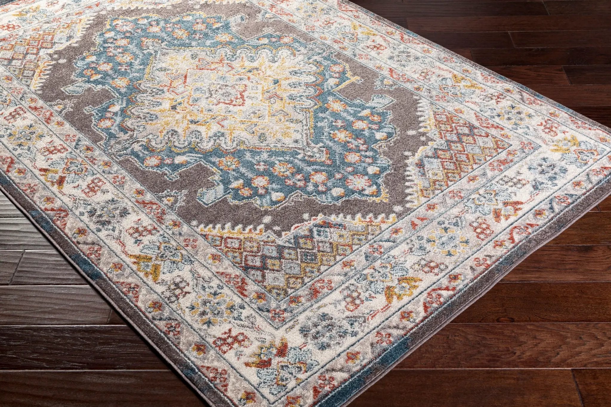 Ankara AKR-2302 Dark Blue Area Rug by LIVABLISS