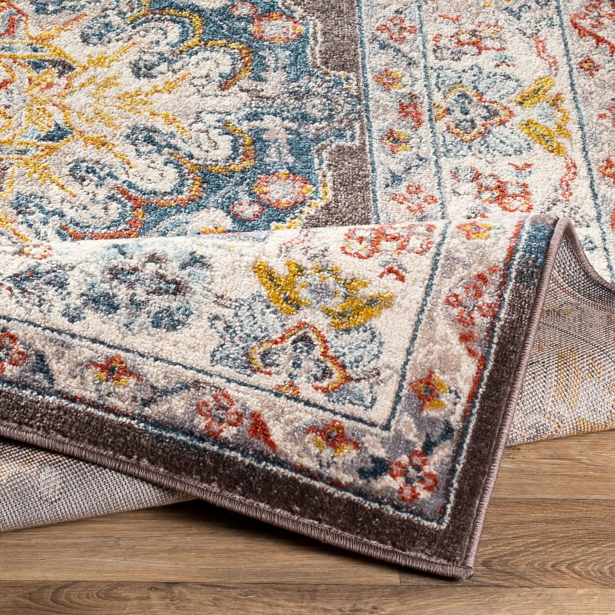 Ankara AKR-2302 Dark Blue Area Rug by LIVABLISS