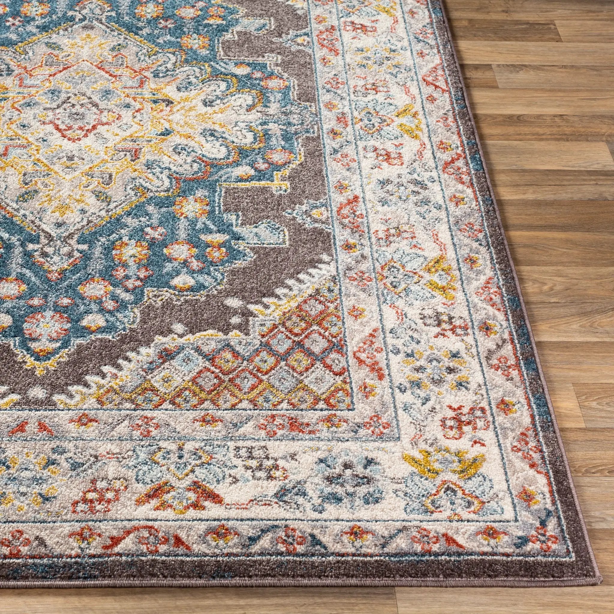 Ankara AKR-2302 Dark Blue Area Rug by LIVABLISS