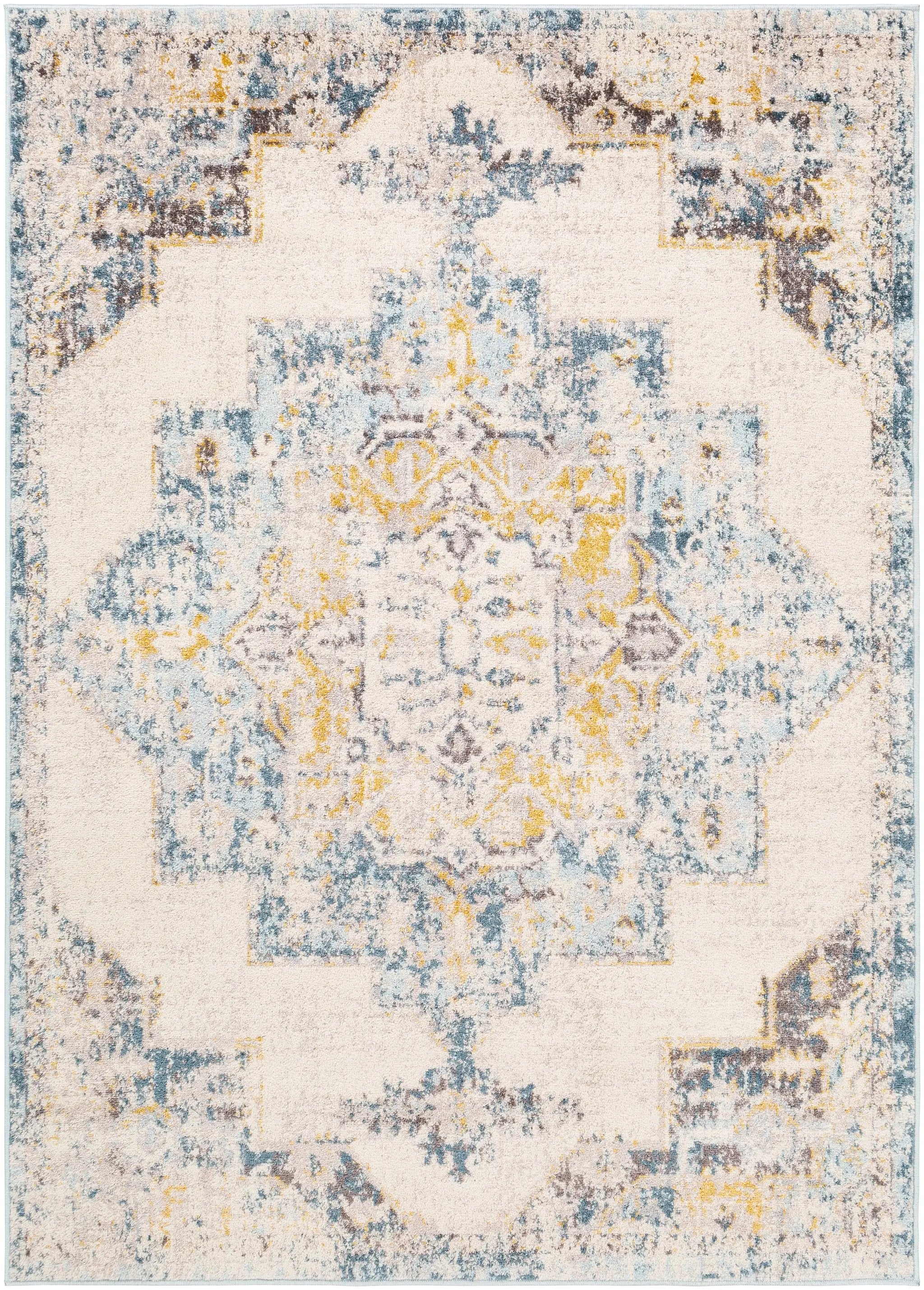 Ankara AKR-2309 Ice-Blue Area Rug by LIVABLISS