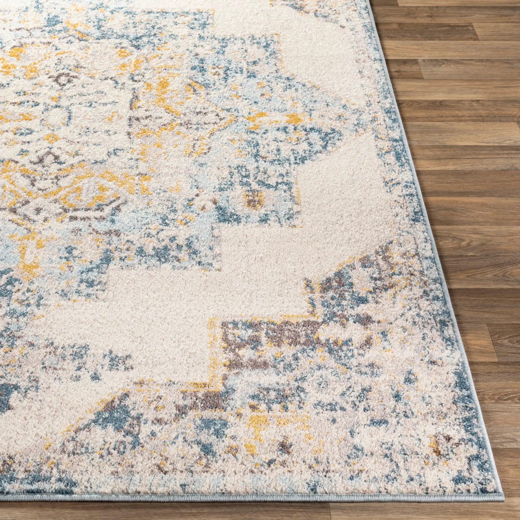 Ankara AKR-2309 Ice-Blue Area Rug by LIVABLISS