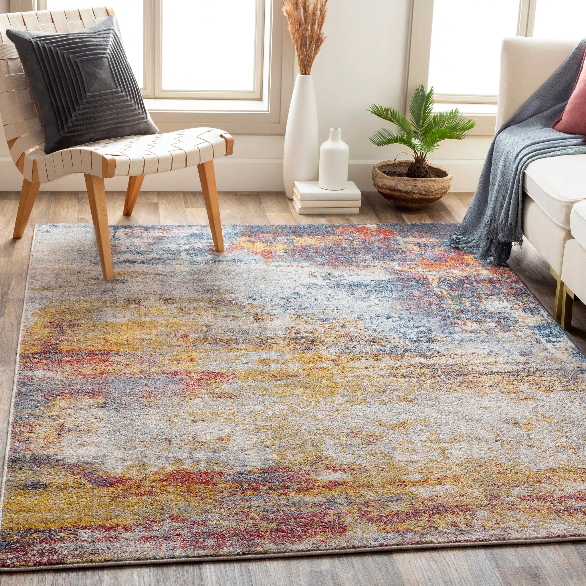 Ankara AKR-2316 Dark-Blue Area Rug by LIVABLISS