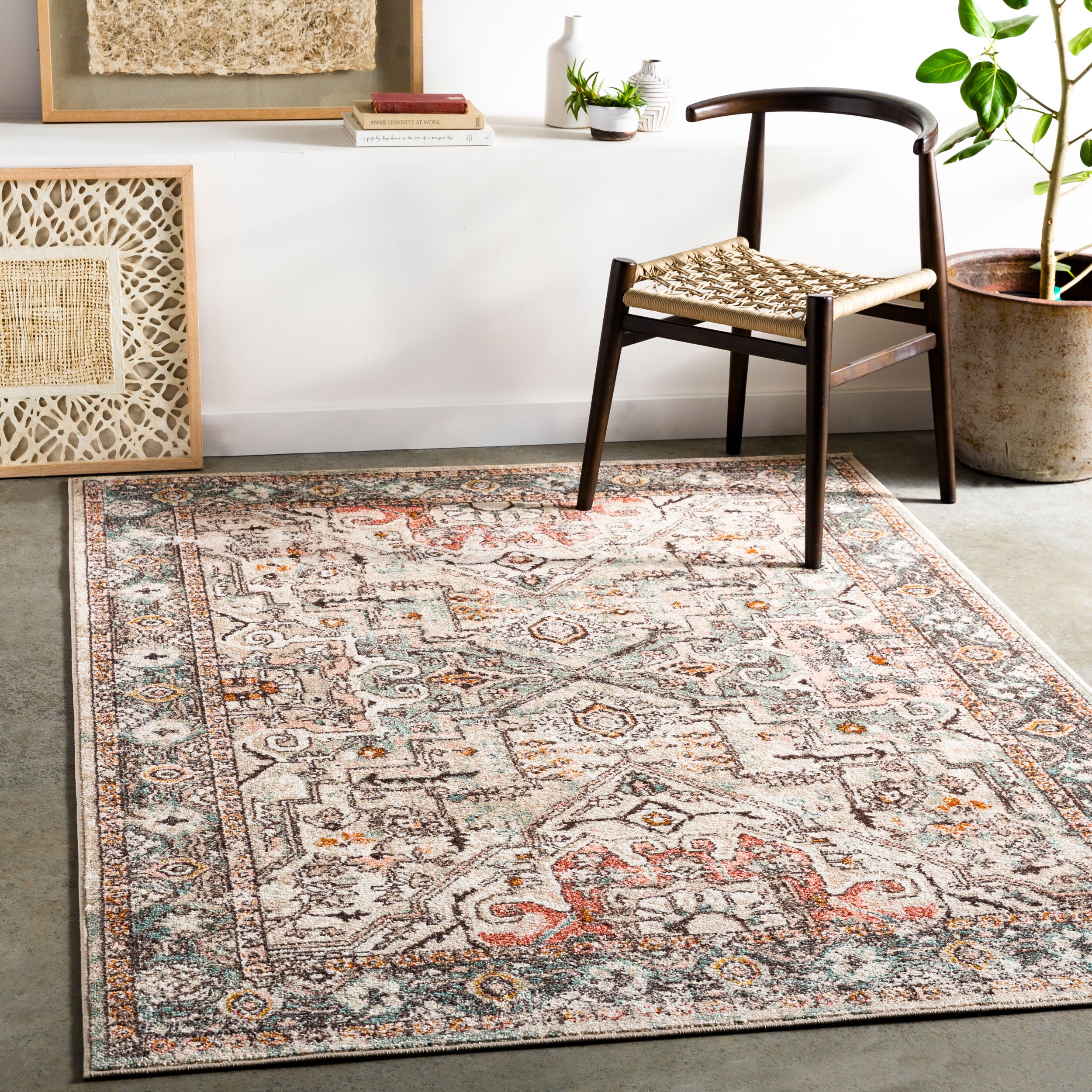 Ankara AKR-2326 Dusty Pink Area Rug