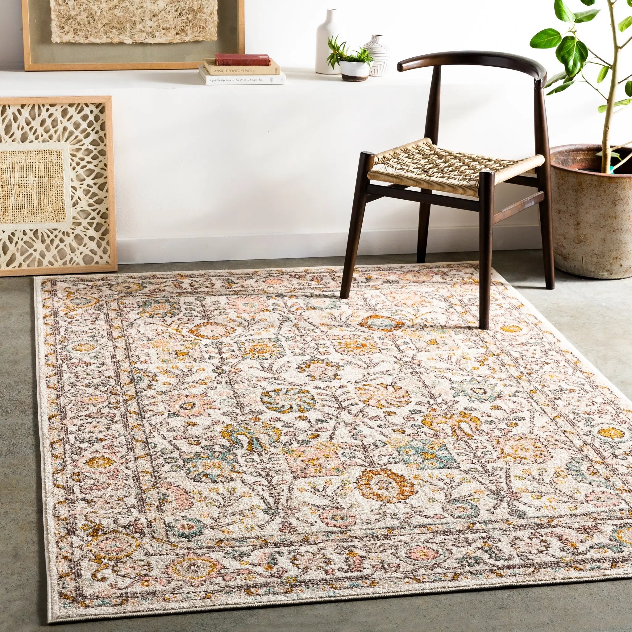 Ankara AKR-2332 Dusty-Pink Area Rug by LIVABLISS