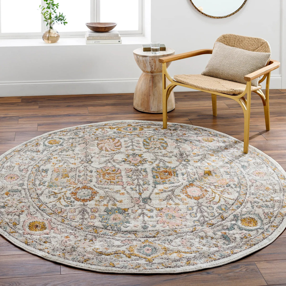 Ankara AKR-2332 Dusty-Pink Area Rug by LIVABLISS